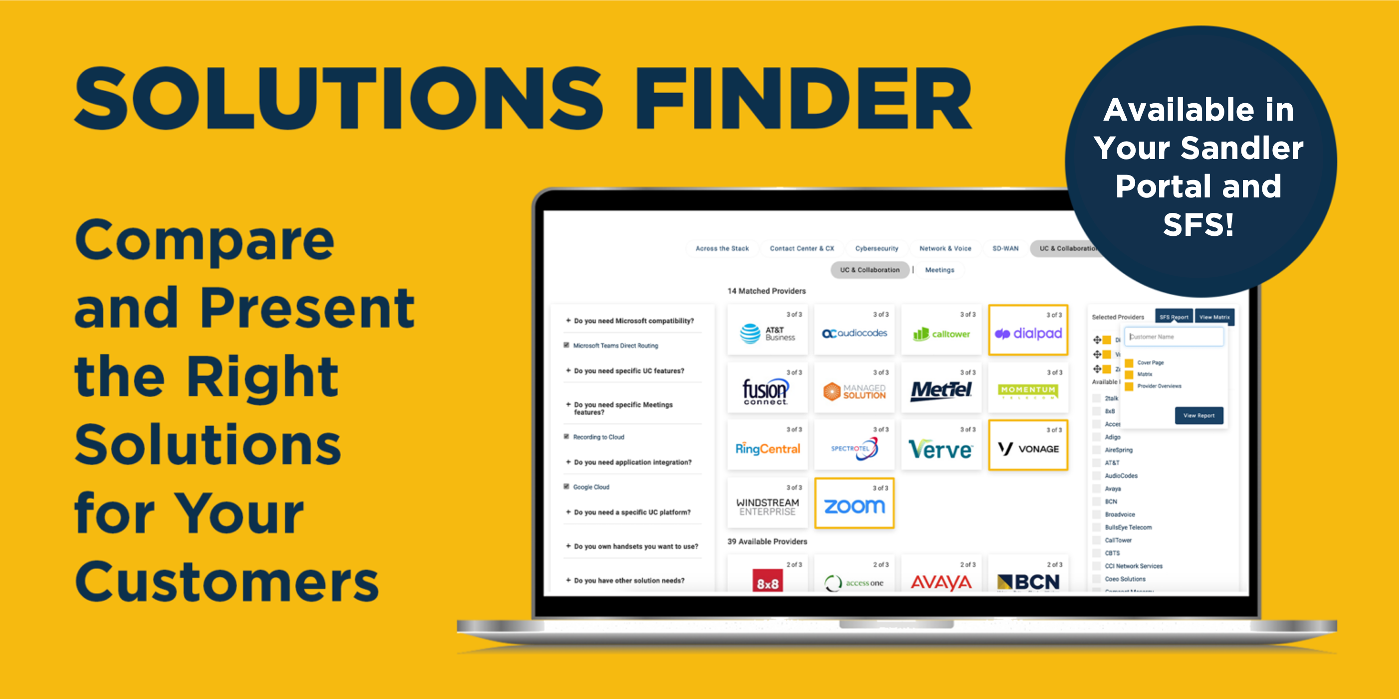 Sandler Solutions Finder