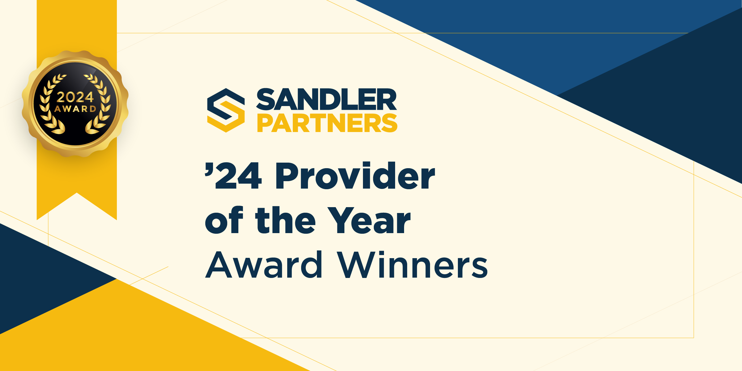 2024 Sandler Partners Provider of the Year Award Winners