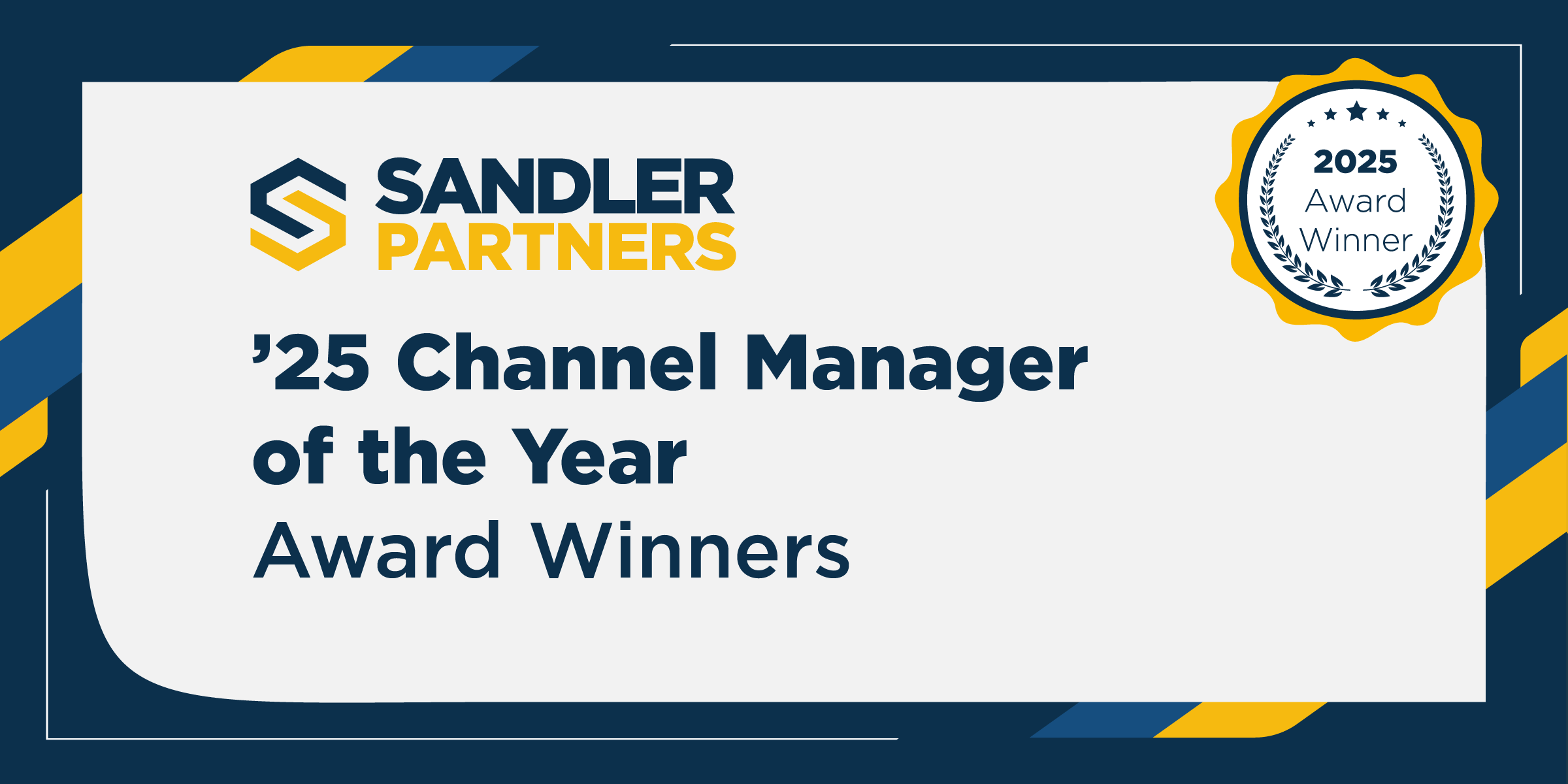 Sandler Partners Announces 2025 Channel Manager of the Year Award Recipients